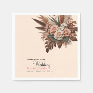 Hochzeit von Vintagen Blume Serviette