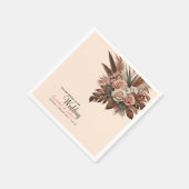 Hochzeit von Vintagen Blume Serviette (Ecke)