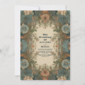 Hochzeit von Vintagen Viktorianischen Blumenzitate Einladung (Vorderseite)