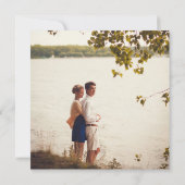 Hochzeit von Vintagen Wellen Save The Date (Rückseite)