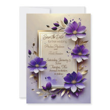 Hochzeit von violetten Goldblättern