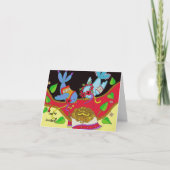 Hochzeit von Vögeln Bliss Ukrainische Volkskunst Einladung (Vorderseite)