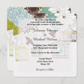 Hochzeit von Vögeln und Vogelkäfigen Einladung (Vorne/Hinten)