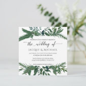 Hochzeit von Waldblättern | Quadrat Einladung (Stehend Vorderseite)