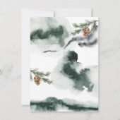 Hochzeit von Waldland fox Watercolor Einladung (Rückseite)