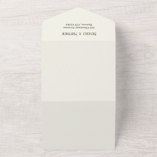 Hochzeit von Wasserfall-Waldgrün QR-Code All In One Einladung (Außenbereich)