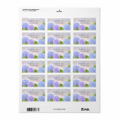 Hochzeit von Wasserfarbe Adressaufkleber (Vorne)