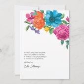 Hochzeit von Wasserfarbe Dankeskarte (Rückseite)