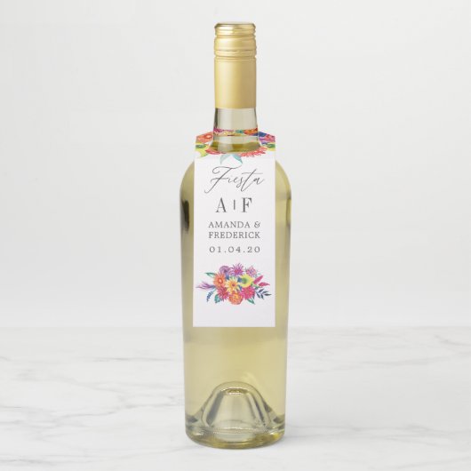 Hochzeit von Wasserfarbe Flaschenanhänger (Auf Flasche)