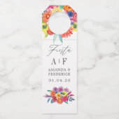 Hochzeit von Wasserfarbe Flaschenanhänger (Vorderseite)