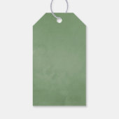 Hochzeit von Wasserfarbe geometrischer Kristallgrü Geschenkanhänger (Rückseite)