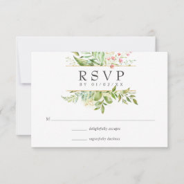 Hochzeit von Wasserfarbe geometrischer Kristallgrü RSVP Karte