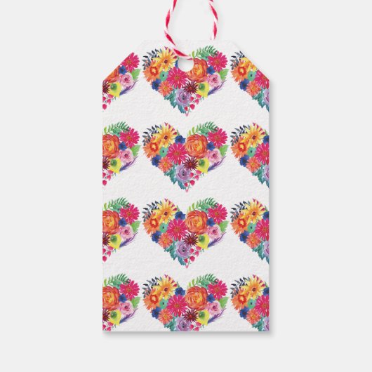 Hochzeit von Wasserfarbe Geschenkanhänger (Rückseite)