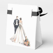 Hochzeit von Wasserfarbe Geschenkschachtel (Rückseite)