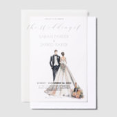 Hochzeit von Wasserfarbe Pergament Einladungen (Versetzt)