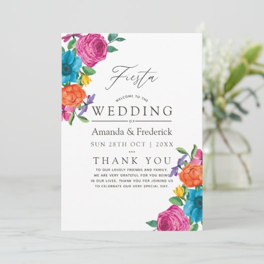 Hochzeit von Wasserfarbe Programm (Stehend Vorderseite)