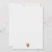 Hochzeit von Wasserfarbe Rosa Einladung (Rückseite)