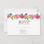 Hochzeit von Wasserfarbe RSVP Karte (Vorderseite)