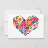 Hochzeit von Wasserfarbe RSVP Karte (Rückseite)