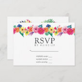 Hochzeit von Wasserfarbe RSVP Karte (Vorne/Hinten)