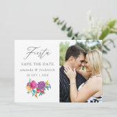 Hochzeit von Wasserfarbe Save The Date (Stehend Vorderseite)