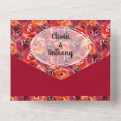 Hochzeit von Wasserfarben All In One Einladung (Rückseite)