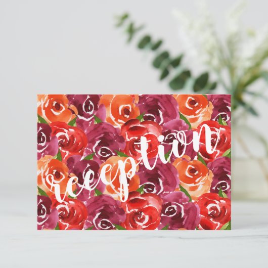 Hochzeit von Wasserfarben Begleitkarte (Stehend Vorderseite)