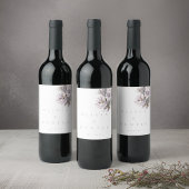 Hochzeit von Wasserfarben-Blume Weinetikett