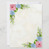 Hochzeit von Wasserfarben: Das Datum speichern Save The Date (Rückseite)