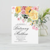 Hochzeit von Wasserfarben Einladung (Stehend Vorderseite)