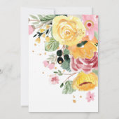 Hochzeit von Wasserfarben Einladung (Rückseite)