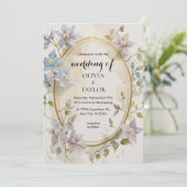 Hochzeit von Wasserfarben Einladung (Stehend Vorderseite)