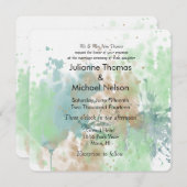 Hochzeit von Wasserfarben Einladung (Vorne/Hinten)