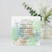 Hochzeit von Wasserfarben Einladung (Stehend Vorderseite)