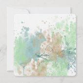 Hochzeit von Wasserfarben Einladung (Rückseite)
