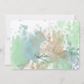 Hochzeit von Wasserfarben Einladung (Rückseite)
