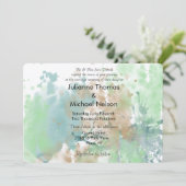 Hochzeit von Wasserfarben Einladung (Stehend Vorderseite)