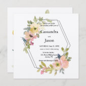 Hochzeit von Wasserfarben Einladung (Vorne/Hinten)