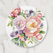 Hochzeit von Wasserfarben Geschenkanhänger (Rückseite)