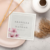 Hochzeit von Wasserfarben-Kirschen Serviette