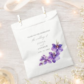 Hochzeit von Wasserfarben lila Orchid Geschenktütchen (Ausgeschnitten)