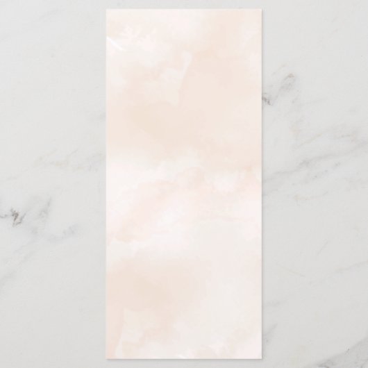 Hochzeit von Wasserfarben Menükarte (Rückseite)