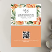 Hochzeit von Wasserfarben Peach Floral Reply RSVP Karte