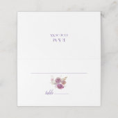 Hochzeit von Wasserfarben Platzkarte (Außenseite Aufgefaltet)