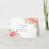 Hochzeit von Wasserfarben Programm (Vorderseite)