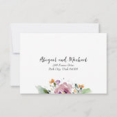 Hochzeit von Wasserfarben RSVP Karte (Rückseite)