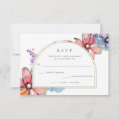Hochzeit von Wasserfarben RSVP Karte (Vorderseite)
