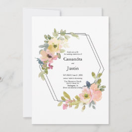 Hochzeit von Wasserfarben Save The Date