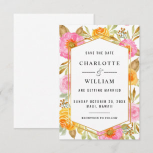 Hochzeit von Wasserfarben Save The Date