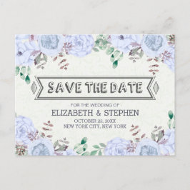 Hochzeit von Wasserfarben speichern Sie das Datum  Ankündigungspostkarte